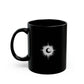 Black Mug — "a little ray of pitch black" Gothic Coffee Cup, Dark Humor Gift