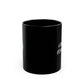 Black Mug — "a little ray of pitch black" Gothic Coffee Cup, Dark Humor Gift