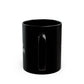 Black Mug — "a little ray of pitch black" Gothic Coffee Cup, Dark Humor Gift